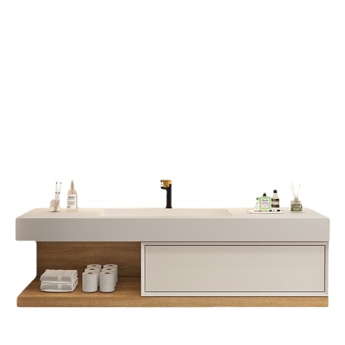 Smart slate basin seamless basin bathroom cabinet designer washbasin combination washbasin bathroom cabinet integrated
