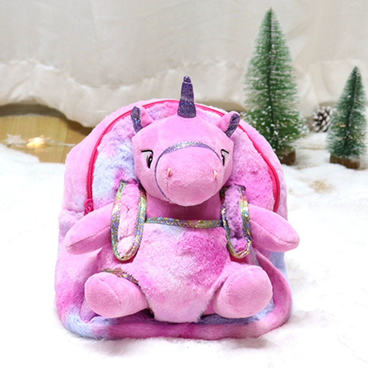 Новая рендерированная фиолетовая однорогая кукла-крупный рогатый скот, плюшевый рюкзак, Детская кукла с героями мультфильмов, школьная сумка для детского сада