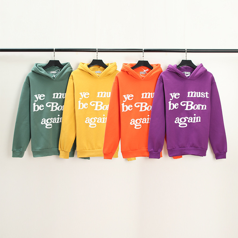 CPFM YE MUST BE BORN AGAIN KANYE LETTERS FOAM PRINT Hoodies for men and women