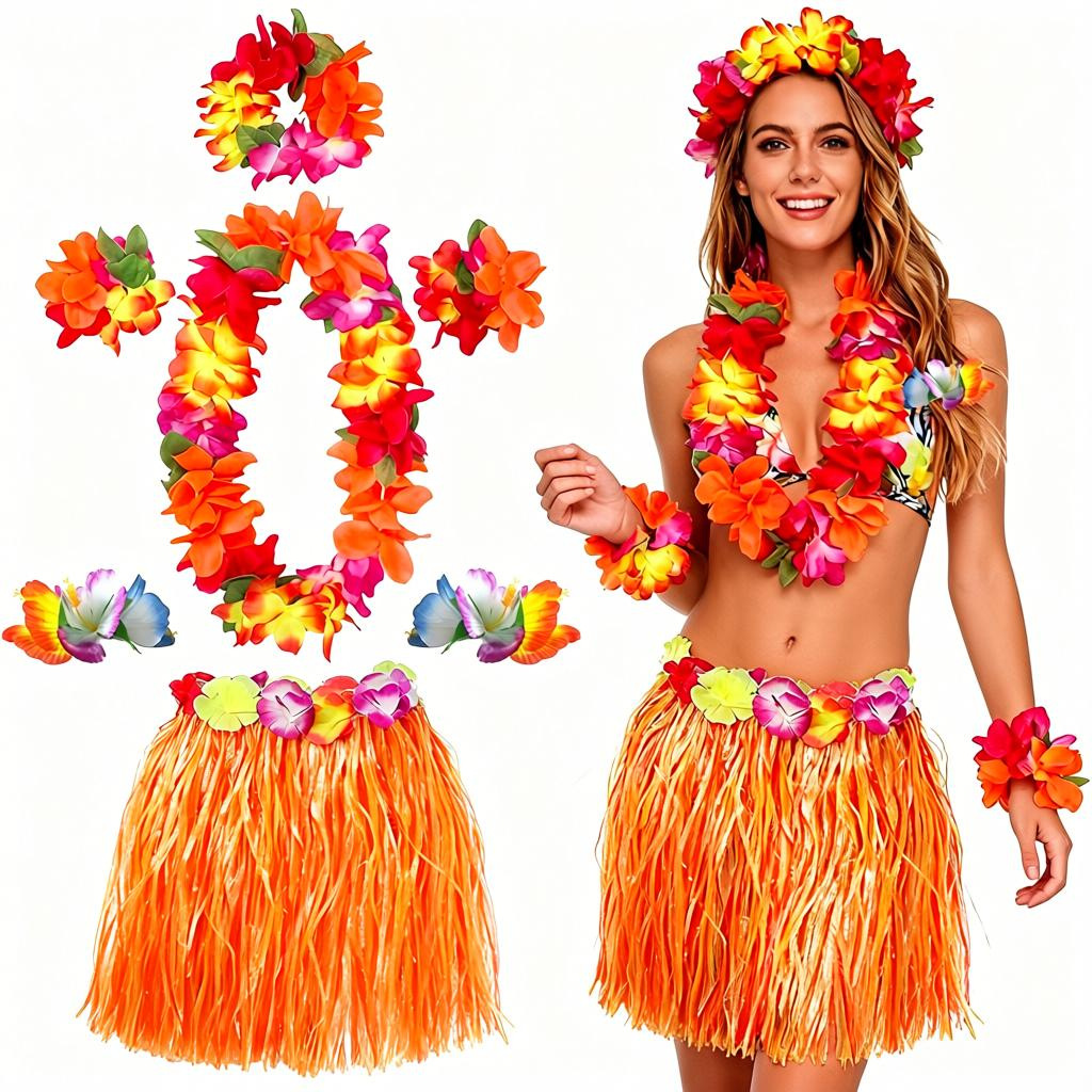 Transfronterizos directos para Hawaii Carnival Party Grass Set Amazon Kindergarten Adult Show Props Hover