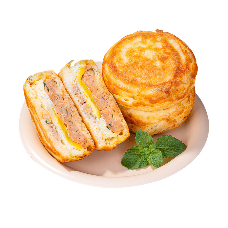 鲜肉鸡蛋汉堡肉饼馅饼空气炸锅早餐半成品加热即学生速食特色小吃|undefined