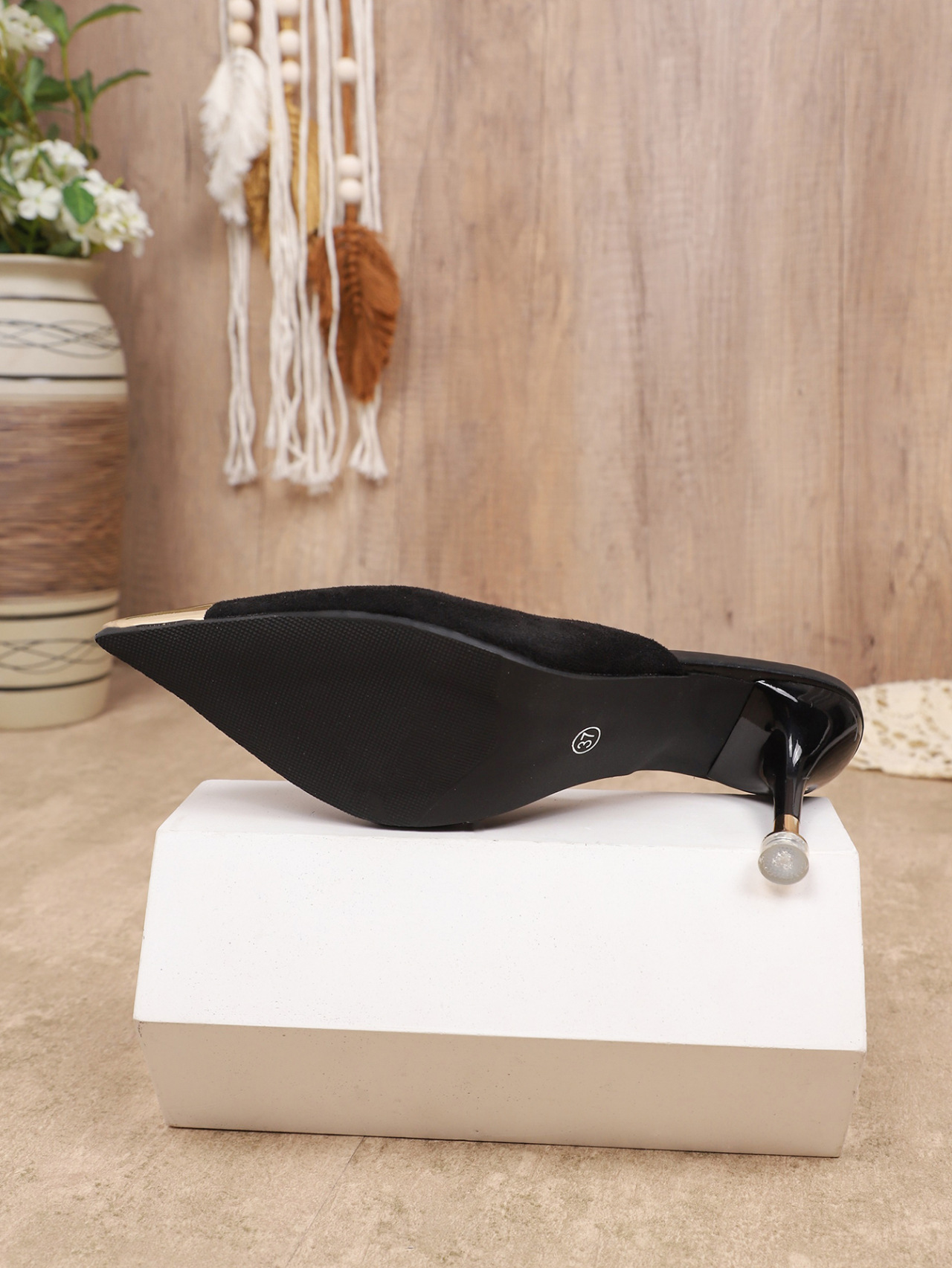 Women's Pointed Toe Stiletto High Heel Slippers Summer Mules_voghion.com