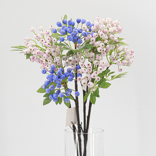 Simulated Berries, Blueberries, High-End Simulated Plants, Fake Flowers, Living Room Decoration, Home Furnishings, Floral Cross-Border