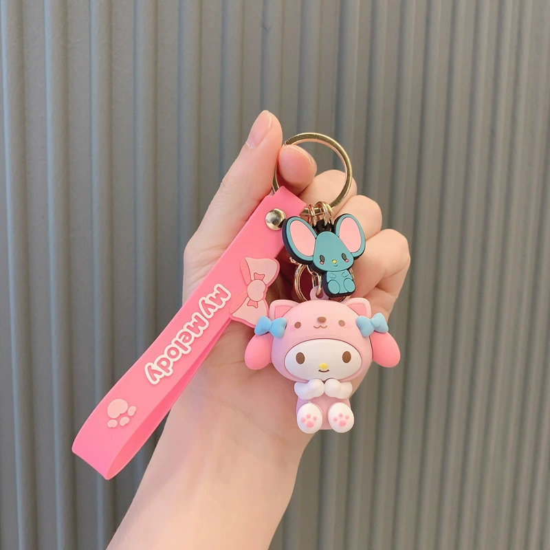 Купить-брелок (Sanrio) милый мультяшный подвеска, силиконовая шпилька для ключей и рюкзаков, мультиизначный персонаж