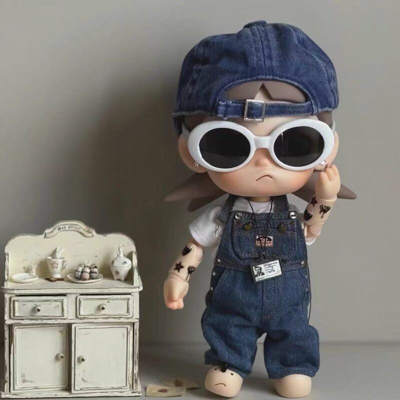 Zsiga Doll Clothes Dreamy Outfit Gazi Sister Bjd 1/8 Scale Movable Doll Denim Overalls with Sunglasses Set