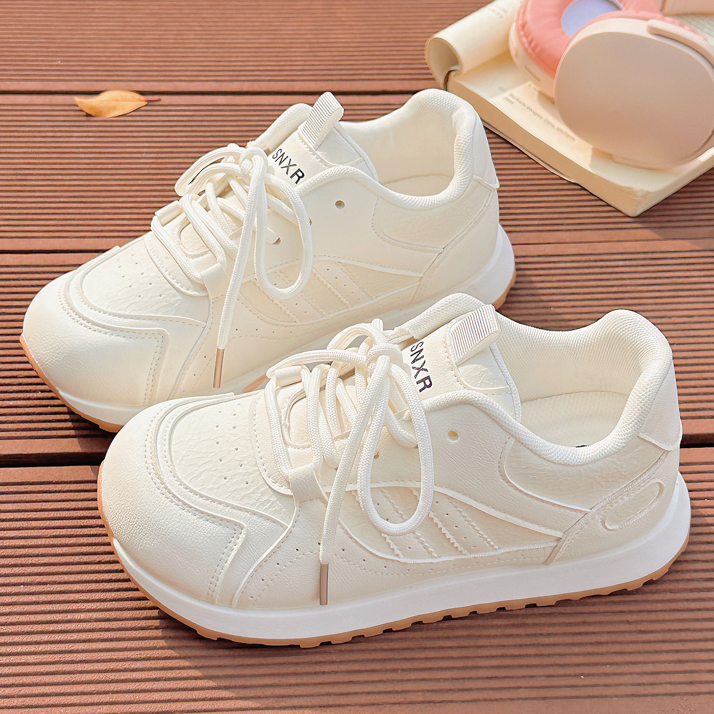 Summer white sneakers, universal GAT shoes, large rounded toe, dropshipping available