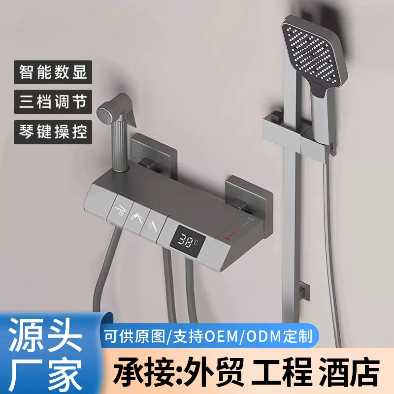 定制全铜花洒套装 增压手持式无顶喷 工程简易花洒喷枪带升降杆