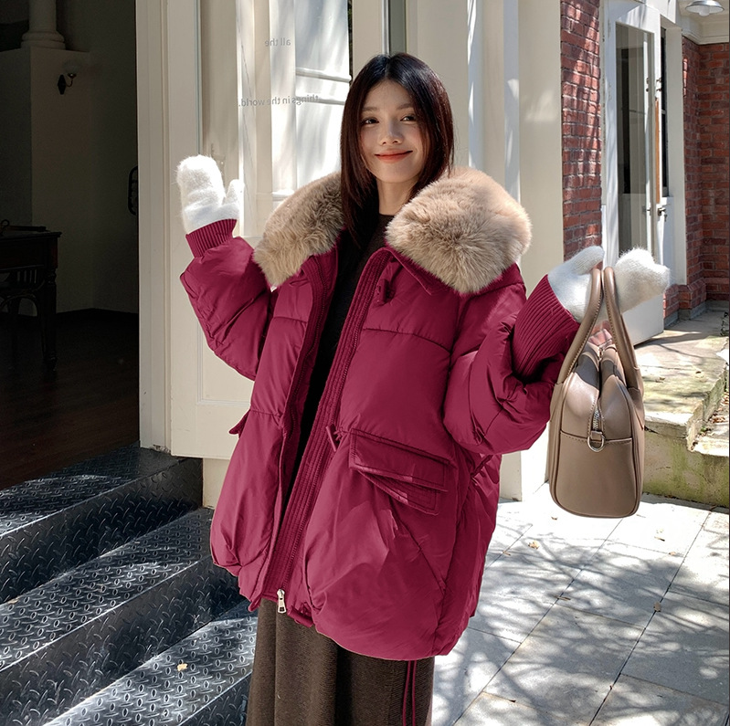 Comercio exterior corto de algodón mujer invierno pequeño 2025 nuevo estilo coreano suelto chaqueta de pan de mujer