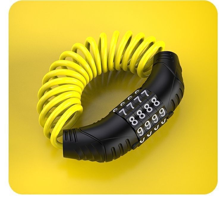 Electric car motorcycle helmet lock safety anti-theft helmet lock bicycle mini portable steel wire cable password lock