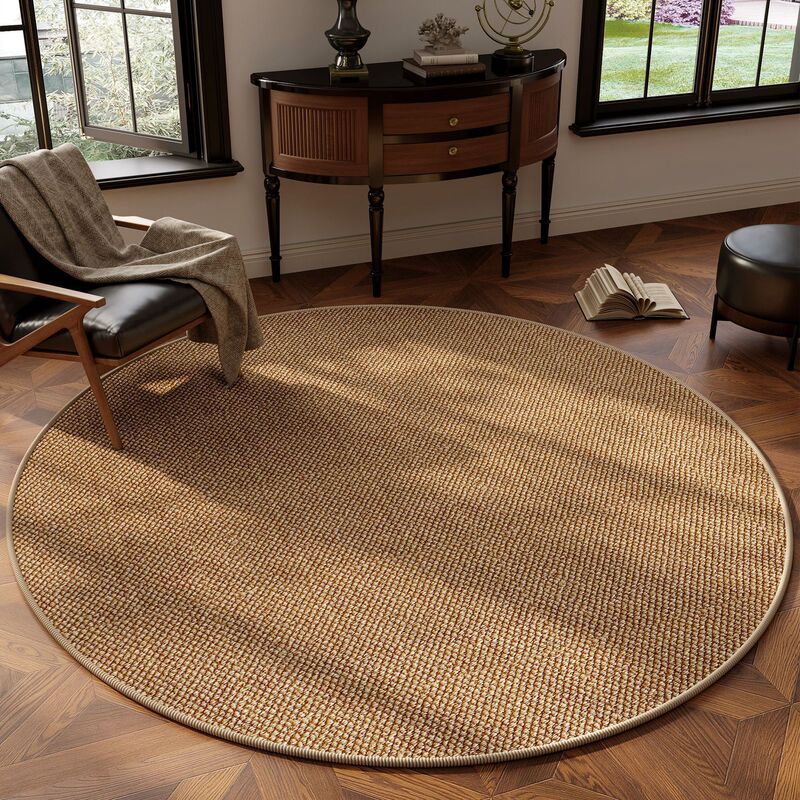 Retro Round Imitation Sisal Carpet for Living Room, Bedroom, Study, Chair, Cloakroom, Dressing Table, Rocking Chair, Floor Mat Retro Round Imitation Sisal Carpet for Living Room, Bedroom, Study, Chair, Cloakroom, Dressing Table, Rocking Chair, Floor Mat