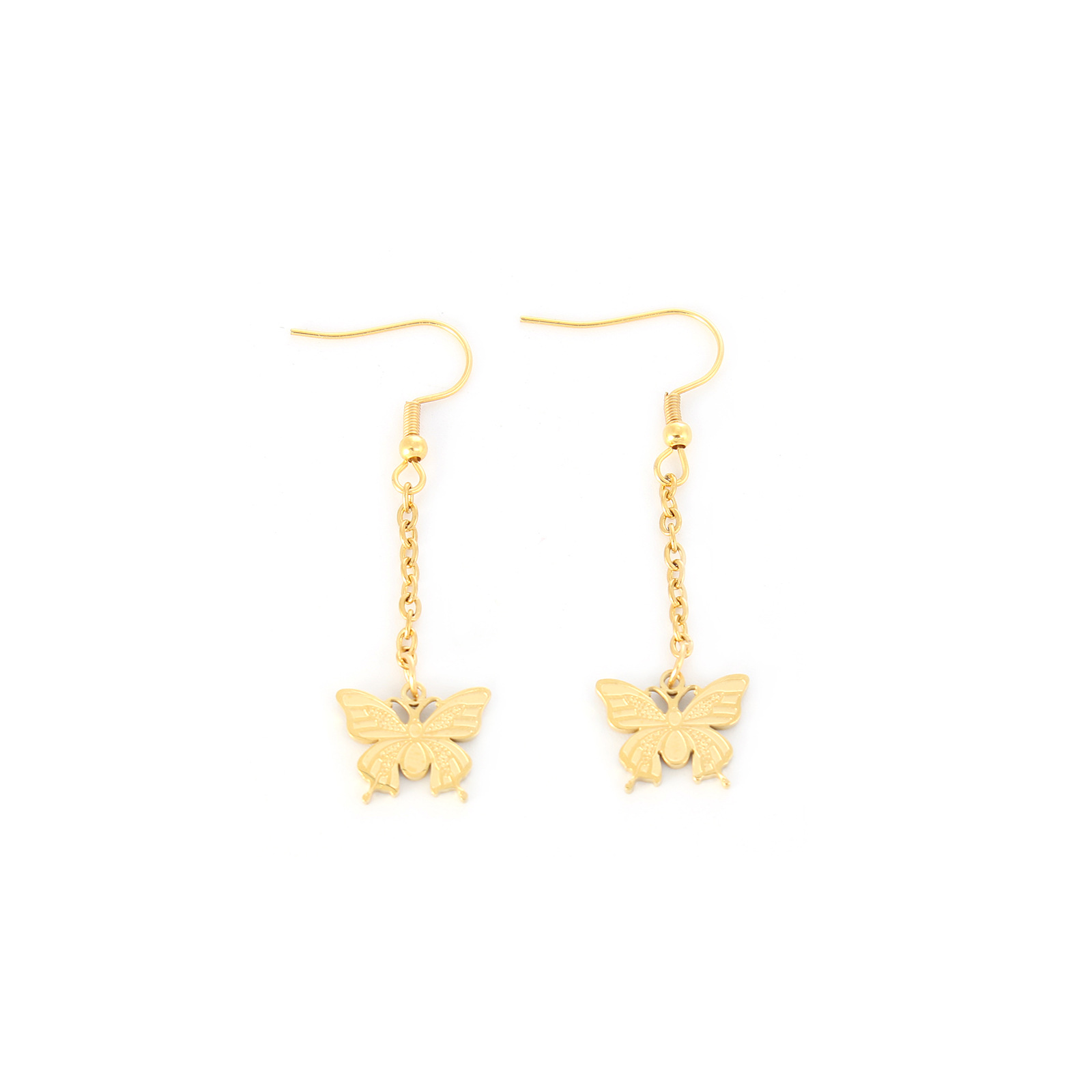 Fashion Butterfly Stainless Steel Plating Pendant Necklace