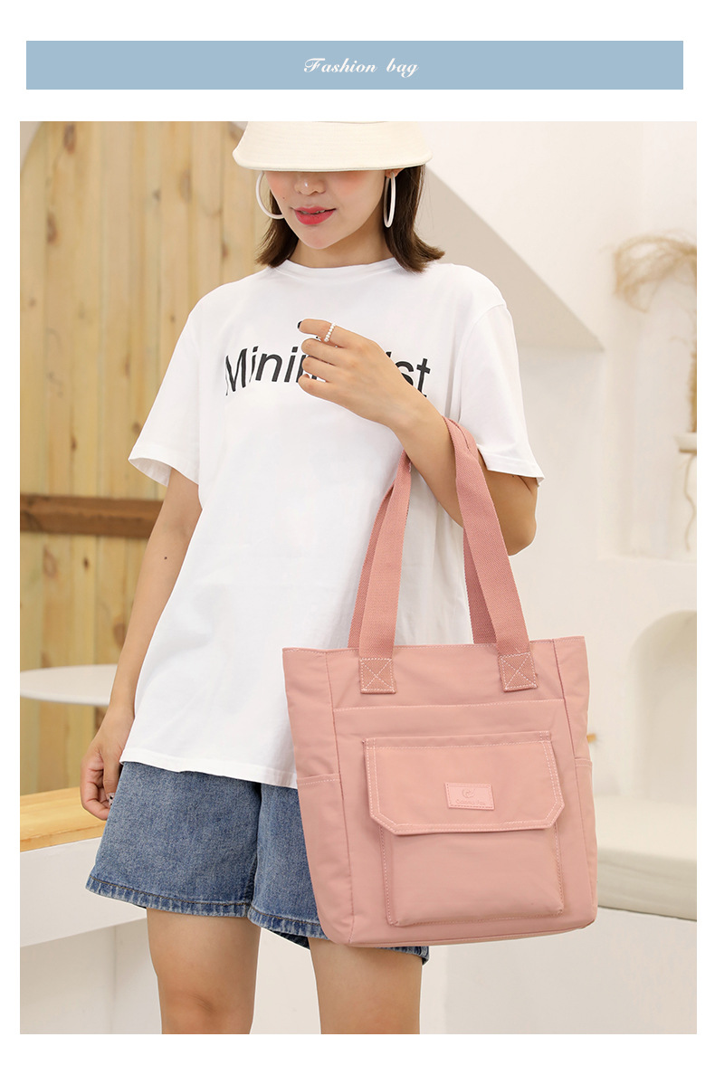 Custom-made tote bags for women, large-capacity fashionable and trendy handbags, printed LOGO nylon water-resistant single-shoulder bags undefined