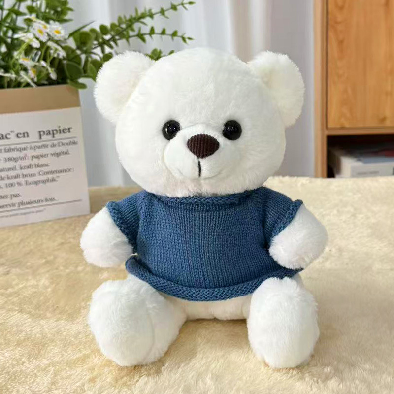 Suéter transfronterizo Teddy Bear muñecas muñecas juguetes de peluche actividad de publicidad LOGO impresión regalos de graduación escolar