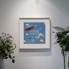 多巴胺潮牌趣味ins小羊可爱温馨装饰画儿童房客厅卧室挂画幼儿园