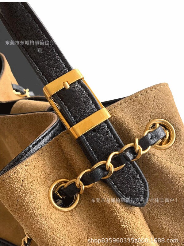 オリジナル Xiaoxiangfeng 25A スエードスプライシングショッピングバッグ菱形トートバッグシングルショルダークロスボディバッグ巾着バケットバッグ女性用|undefined