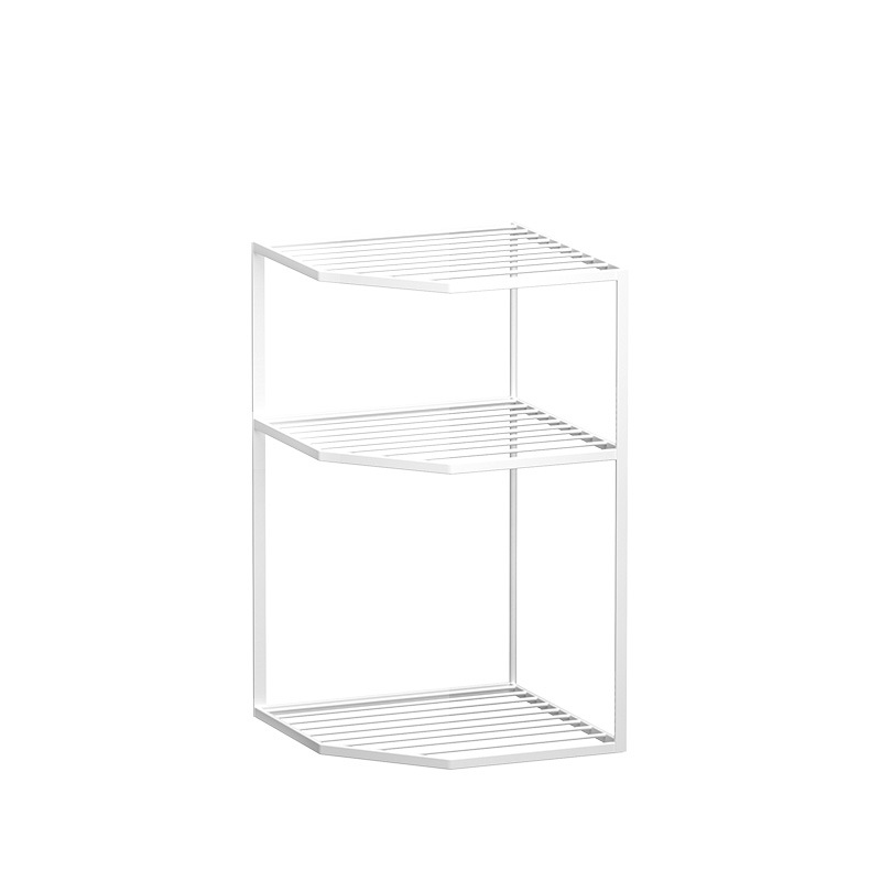Olla de almacenamiento en rack estante de almacenamiento de la cocina fregadero del hogar Mesa olla estante gabinete esquina capas estante de la olla