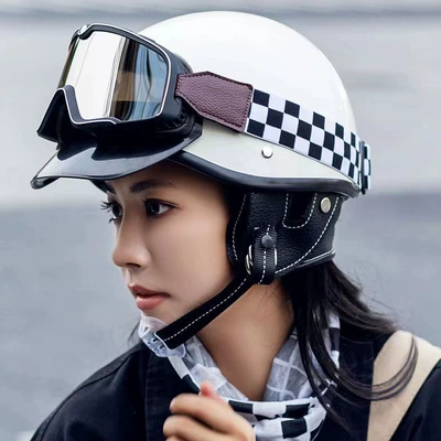 Japanese and Korean retro motorcycle Motosiklet kaskı (dəbilqə)