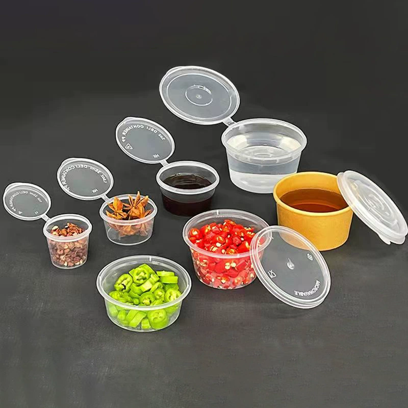 Одноразовая чашка для соуса, коммерческая небольшая чашка для окунания, портативная герметичная нескользкая коробка для соуса, цельная упаковочная коробка на вынос
