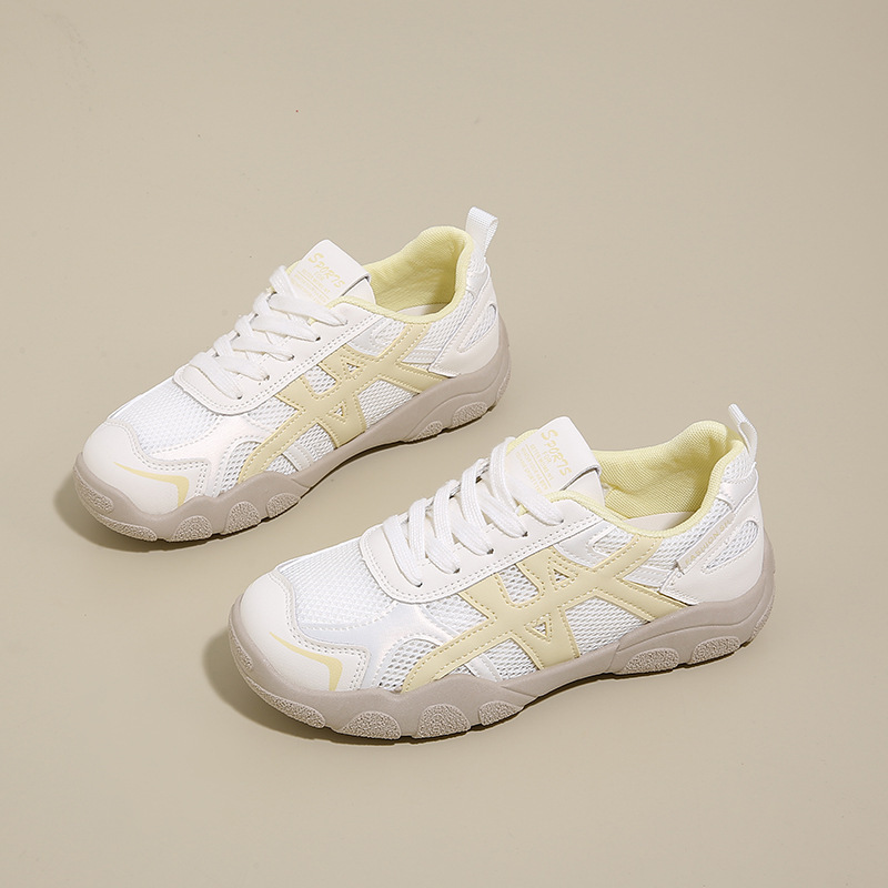 2025 New Summer Large Size Women's Shoes Breathable Mesh Casual Dad Shoes Plus Fat Fashion Large Size Flats Sports Shoes