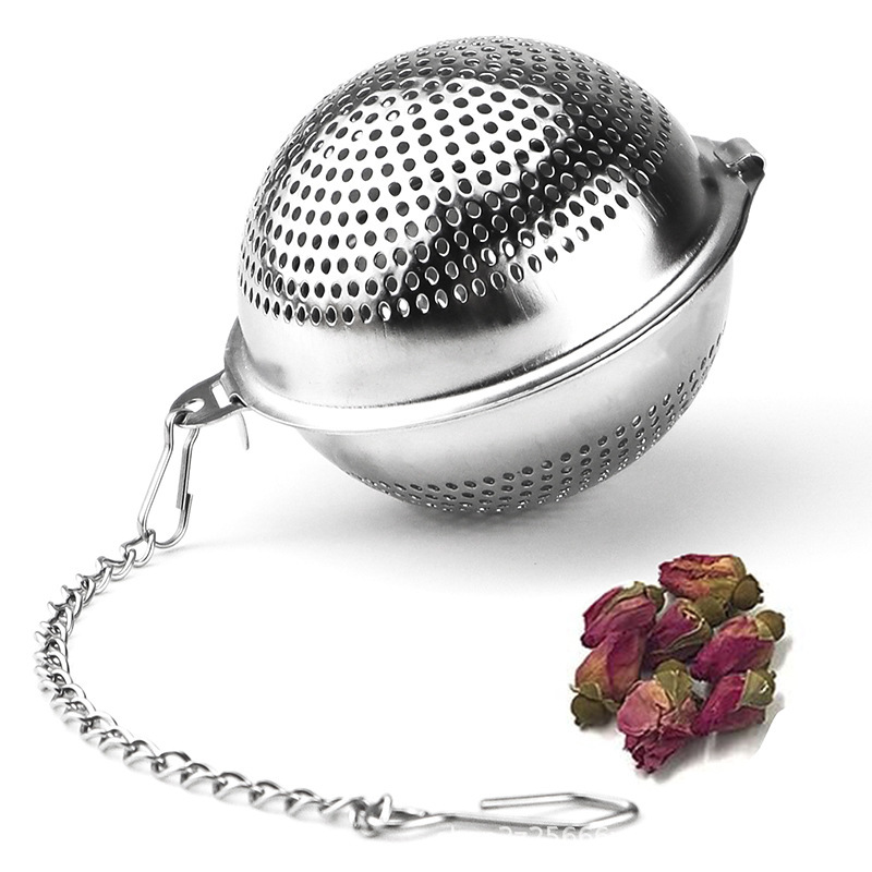 5.2cm diameter stainless steel 304 punching tea strainer hanging cup tea strainer slag-proof ball tea partition tea ball creative home