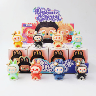 Trendy Blind Box Bubble Mart Cola Plush Doll Labubu Blind Box Children's Toy Figurine