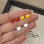 新年桃心爱心百搭耳钉