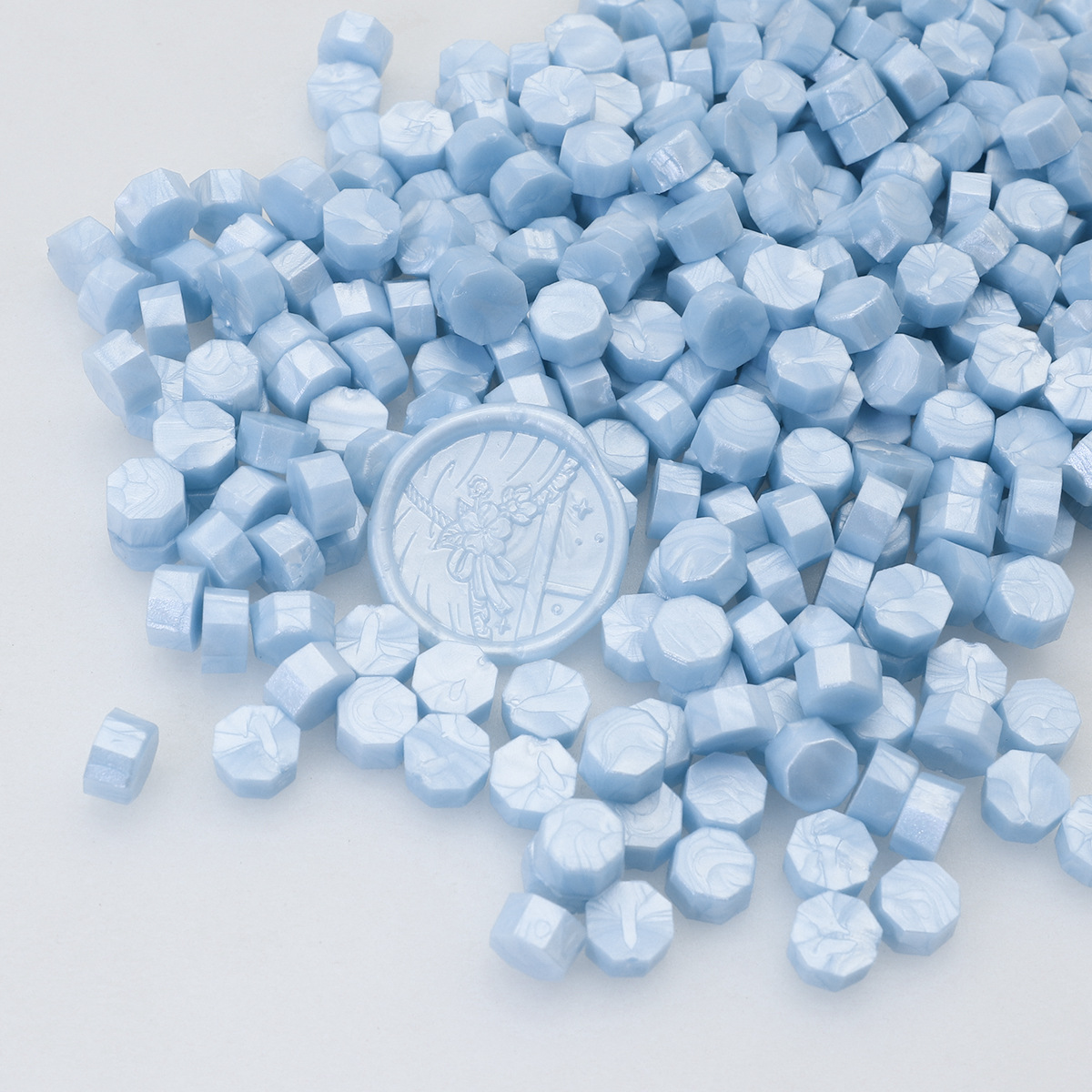 Perlas de cera de sellado octogonales Oucai, 500g, 131 colores, perlas de sellado de cera a granel, colores mixtos, baratas, perladas, una libra.