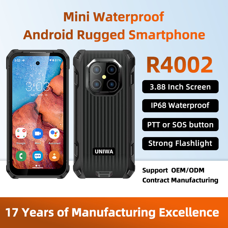 Factory Wholesale New Model 3.8inch Mini Rugged Phone 4g All-Network Waterproof and Shock-Resistant Android Smartphone Factory Wholesale New Model 3.8inch Mini Rugged Phone 4g All-Network Waterproof and Shock-Resistant Android Smartphone