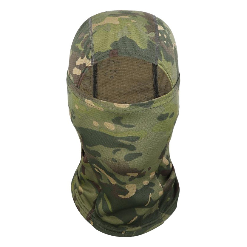 Nuevo Amazon popular camuflaje ninja máscara ciclismo máscara bicicleta máscara MC máscara de camuflaje cabeza a prueba de arena