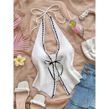D 36581 Sexy White Knit Lace Top �Ը�ᘿ����� �羳�W��