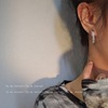 Metal earrings, simple and elegant design
