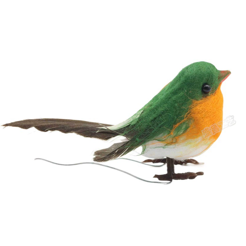 Амазонка очень милое Искусственное перо Робин птица Рождественская елка украшения ремесла стрельба Реквизит Волосы