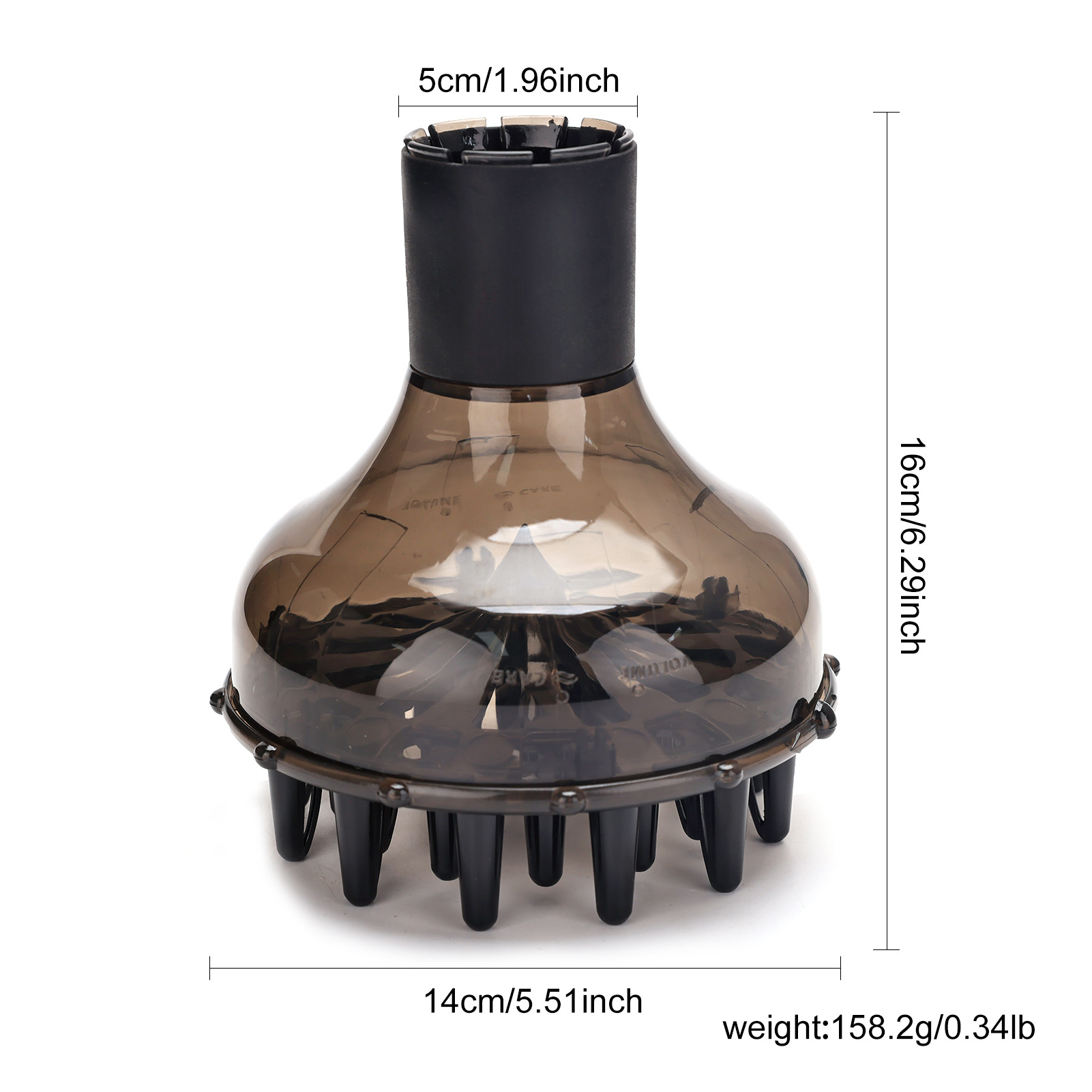Corte de pelo secador de pelo cubierta de secado de pelo interfaz universal disipador de aire rodillo secador de pelo tipo cubierta de aire grande