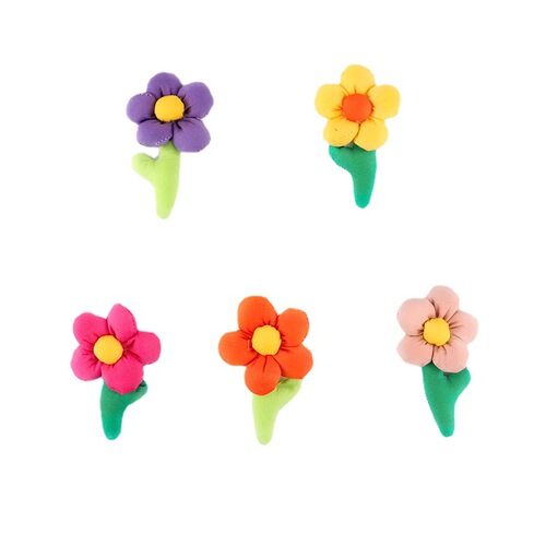 Rainbow flower jewelry accessories diy tulip brooch cute bag decorations children's clothing accessories wholesale