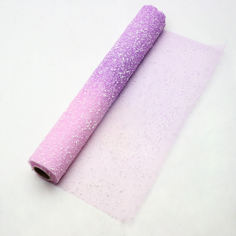 Brillante gradiente de nieve punto de hilo material de embalaje de flores tela tela tela clásica hecha a mano DIY ramo florista