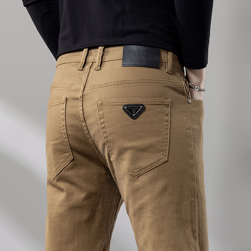 Guangzhou Xintang Casual Jeans Men's Accessible Luxury Korean Style Thick Elastic Small Feet Slim Cotton Elastic 1:1 Cross-Border Export