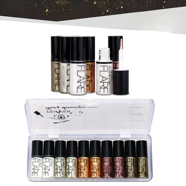 Explosions Penifen Diamond Shining Eye Flash Eyeliner Easy Coloring Quick-drying Waterproof Sweat-proof Smooth and Bright Lines