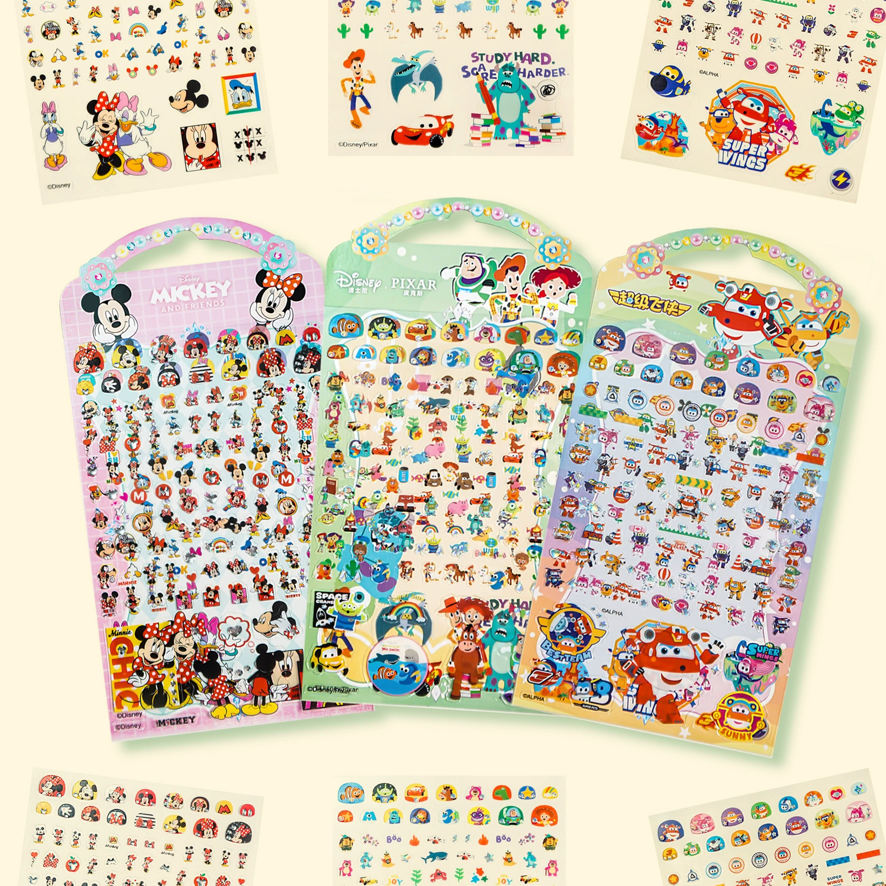 Sticker for princess PVC, cartoon cute stationery, decorations, 200 pieces