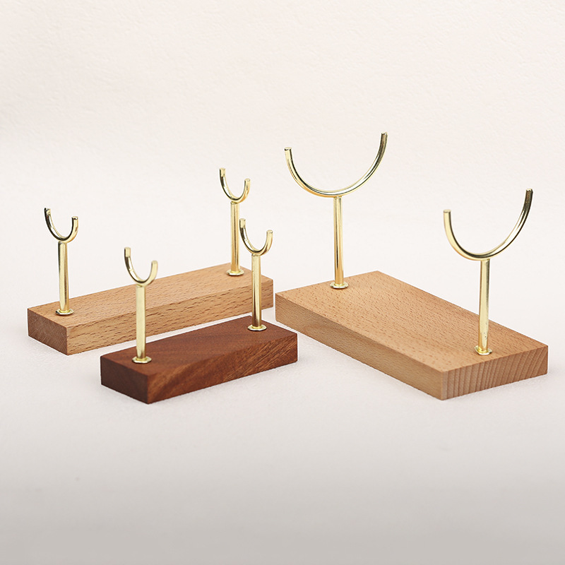 Soporte de exhibición de pulsera de varilla de yeso de cristal natural, soporte de exhibición de pulsera, colgante de joyería, base de soporte de 2 orificios de doble horquilla