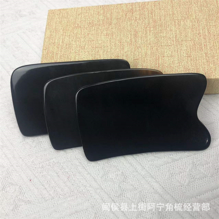 Buffalo Horn Gua Sha Scraping Board Square Plate for Face Back Body with Guasha Comb Tool key features