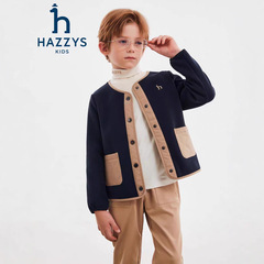 Hazzys/哈吉斯25秋季新款男女童外套摇粒绒上衣一件代发