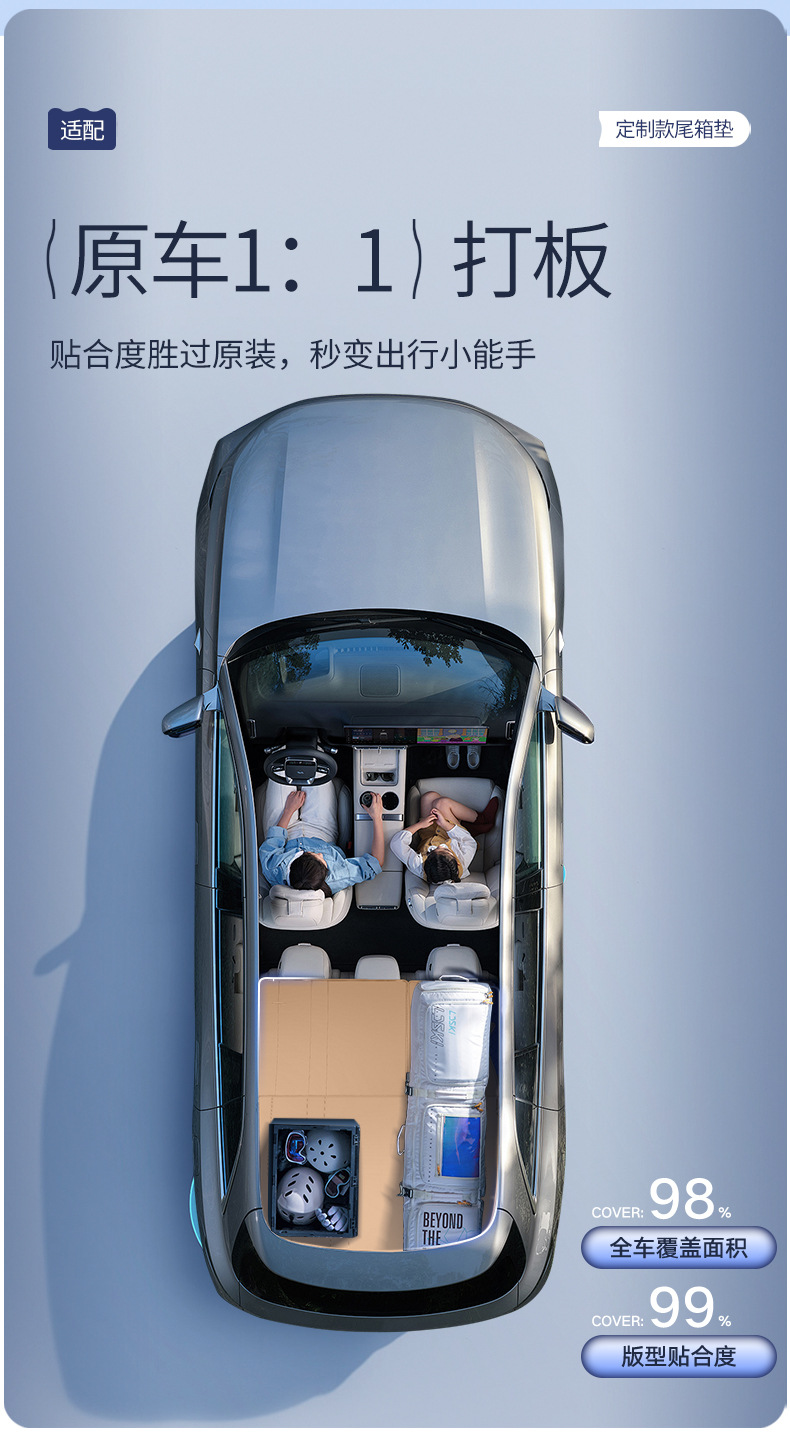 Suitable for 25 models of Starship 7, fully enclosed trunk mat, specially designed for Starship 7emi modification