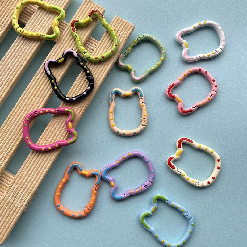 Не с цветами кошачий брелок пружинный застежка обшитая кольцо для мобильного телефона брелок подвеска сумка ювелирный материал аксессуары