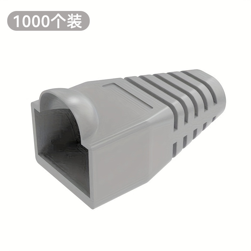 RJ45 cubierta protectora Red de cristal funda de color ultra-cinco 8P8C cristal manga de goma red al por mayor de cristal cabeza