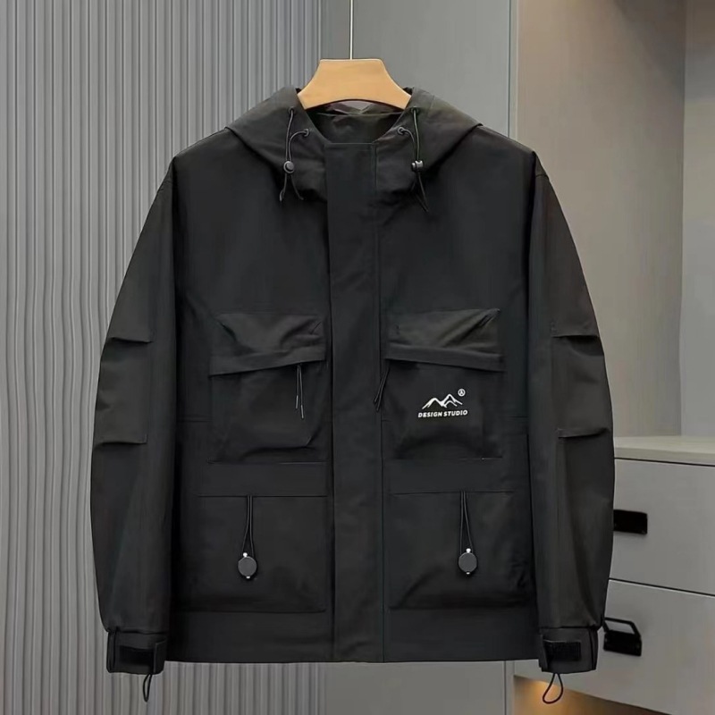 Herrenbekleidung Herren Frühlingsjacke Frühling Herren All-Match High-End Herrenjacke mit Kapuze Arbeitsjacke Lässiger Jugend-Studenten-Stil_voghion.com