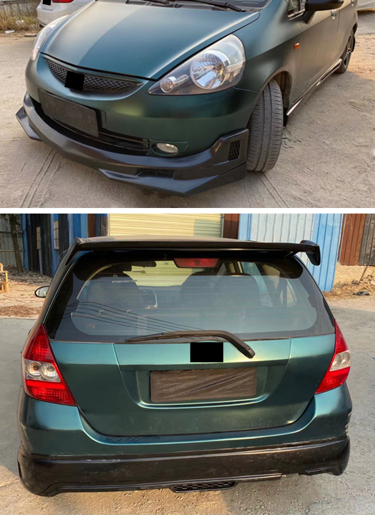 2003-2007 Honda Fit Side Skirts, Side Flaps, Rear Flaps, and Full Body Kit Modifications
