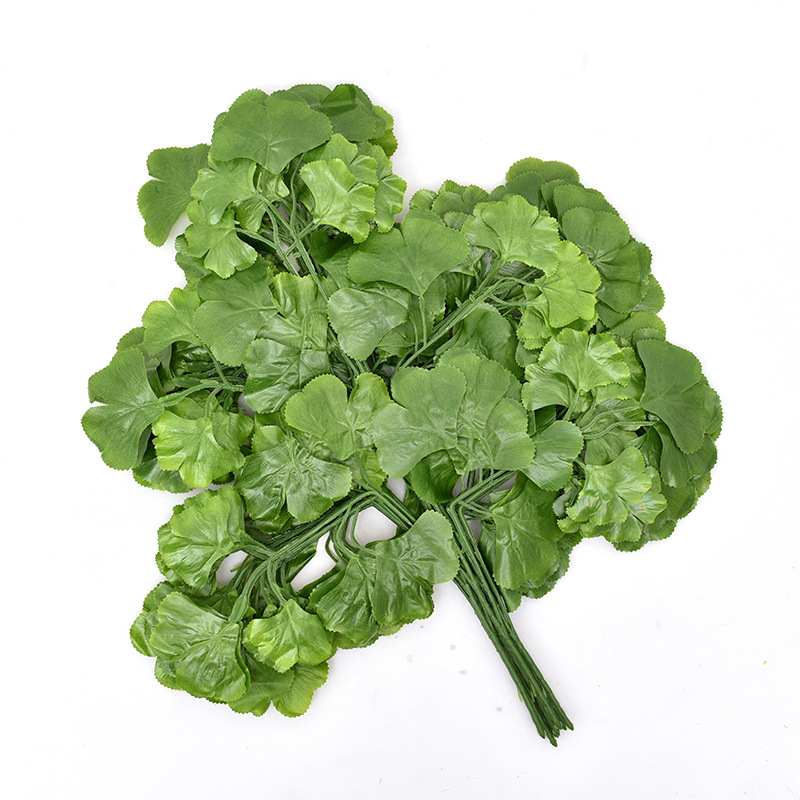 Artificial HOJA DE Banyan falsa Rama de Banyan ingeniería rama jardín decoración rojo arce ginkgo hoja plástico Rama de Banyan