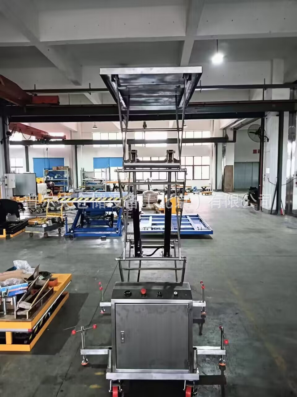 304不锈钢食品手动液压升降台实验室用剪叉式平板车平台升高北京