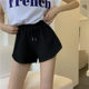 2025 Home Internet Celebrity Fitness Running Shorts Women's Summer Thin Casual Large Size Wide Leg High Waist A-Line Sports Hot Pants
