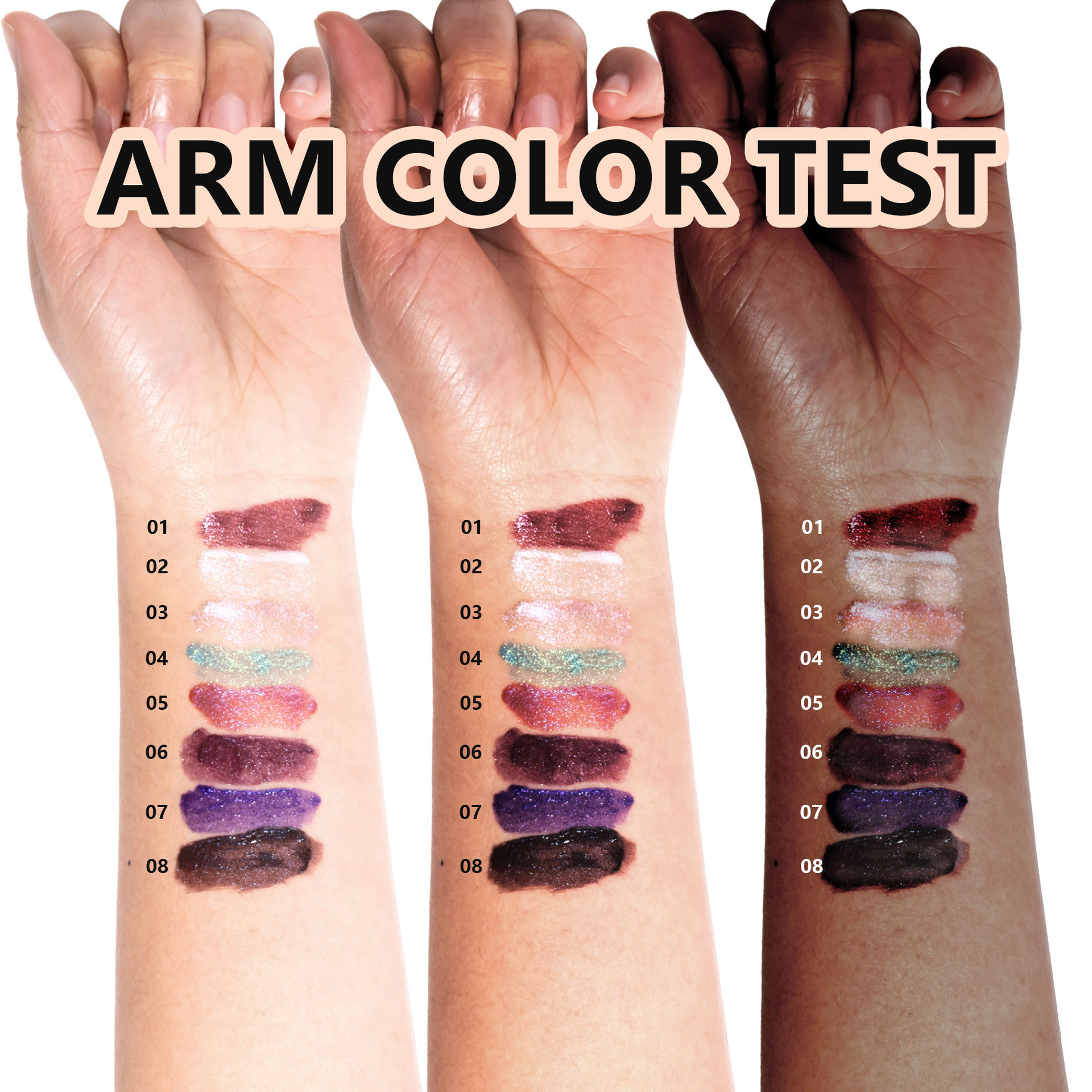 SHCOETY Cross-border Sparkling Polarized Lip Gloss is long-lasting and easy to color, with a dazzling bright lip gloss and a fine pearlescent glow that moisturizes the lips Item Picture